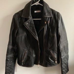 Black Rivet leather jacket